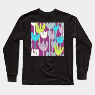 Modern abstract tulip flowers Long Sleeve T-Shirt